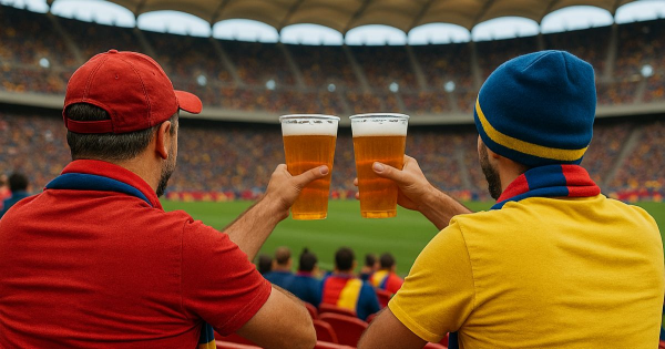 O noua lege da liber la bere pe stadioane! Suporterii vor putea bea bere la meciuri, pana la finalul anului